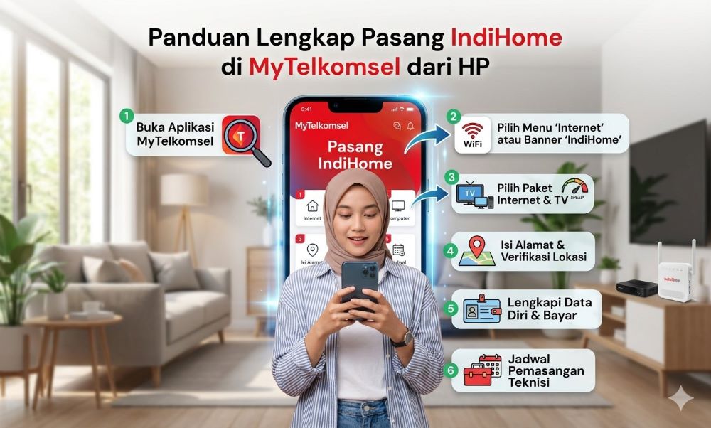Panduan Lengkap Pasang IndiHome di MyTelkomsel dari HP